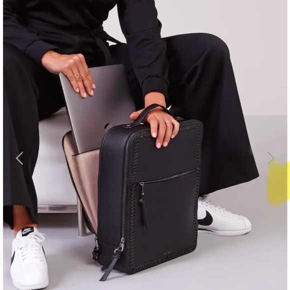 Calpak Kaya 15 inch Laptop Backpack in Gunmetal Black - Picture 2 of 6